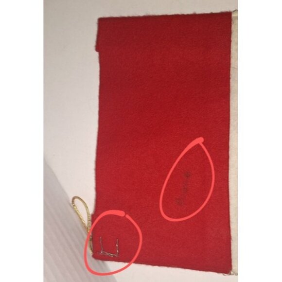 Lot Of 2 Handmade Felt Xmas Stockings Pixies Fairies Red White - Picture 14 of 16